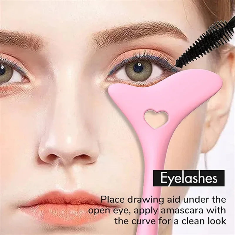 Wholesale Multi-Functional Eyeliner Stencil Wing Tips Silicone Eyeliner Aid Drawing Lipstick Wearing Aid Reusable Makeup Tools