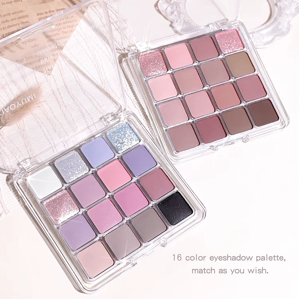 Sixteen-Color Sunset Magic Eye Shadow Plate Pearl Matte Earth Color Korean Makeup Eye Shadow